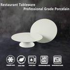 Porcelain Cake Stand, Round Dessert Stand, Cupcake Stand - Wedding and Birthday Decorating Cake Pedestal Stand, alternate