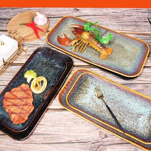 Porcelain Dinner Plates Platters Set of 2, for Fruit, dessert, snack platter, Bread, cupcake, Salad - Microwave, alternate