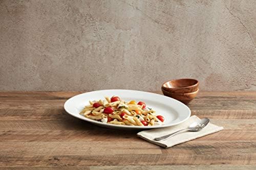 Porcelain Oval Serving Platter, Large Turkey Platter for Thanksgiving, Dishwasher and Oven Safe Dinnerware, 16, alternate