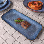 Porcelain Plate Set Large Serving Tray Set of 4, Reusable Serving Platters for Party Food, Cookie, Appetizer, alternate view