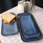 Porcelain Plate Set Large Serving Tray Set of 4, Reusable Serving Platters for Party Food, Cookie, Appetizer, alternate view