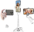 Portable 3-in-1 Selfie Stick Tripod Grip with 2 Cold Shoe Mounts - Compact Extendable Phone Holder & Bluetooth