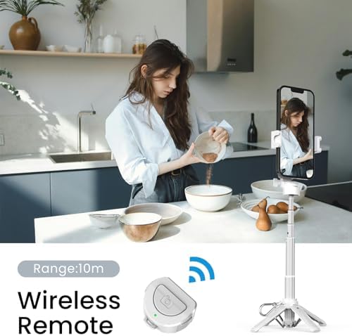 Portable 3-in-1 Selfie Stick Tripod Grip with 2 Cold Shoe Mounts - Compact Extendable Phone Holder & Bluetooth, alternate