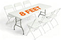 Portable 7-Piece 8 Feet Folding Table and Chairs Set for 6-Person