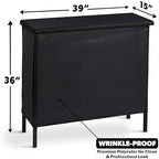 Portable Bar Table for Events - Pop Up Mobile Bartending Station with Travel Carrying Case - Black Skirt, alternate view 2