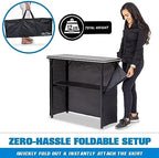 Portable Bar Table with Multi-Color LED Lights - Mobile Bartender Station for Events - Includes Carrying Case, alternate view