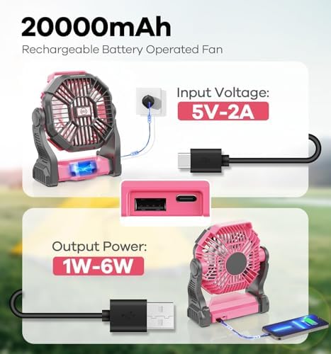 Portable Battery Powered Camping Fan, alternate view 3