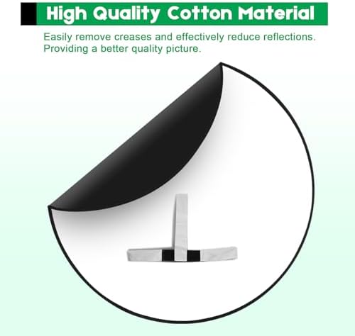 Portable Black White Screen Chair, 57 in Greenscreen Backdrop with Stand Double Sided Foldable Green Background, alternate