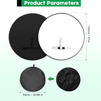Portable Black White Screen Chair, 57 in Greenscreen Backdrop with Stand Double Sided Foldable Green Background, alternate
