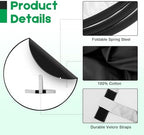 Portable Black White Screen Chair, 57 in Greenscreen Backdrop with Stand Double Sided Foldable Green Background, alternate