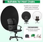 Portable Black White Screen Chair, 57 in Greenscreen Backdrop with Stand Double Sided Foldable Green Background, alternate