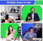 Portable Blue Green Screen Chair, 57 in Greenscreen Backdrop with Stand 2-in-1Double Sided Foldable Green, alternate view 2