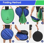 Portable Blue Green Screen Chair, 57 in Greenscreen Backdrop with Stand 2-in-1Double Sided Foldable Green, alternate view 5