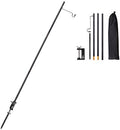 Portable Camping Lantern Pole, Folding Aluminum Stand with Stake