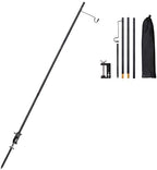 Portable Camping Lantern Pole, Folding Aluminum Stand with Stake