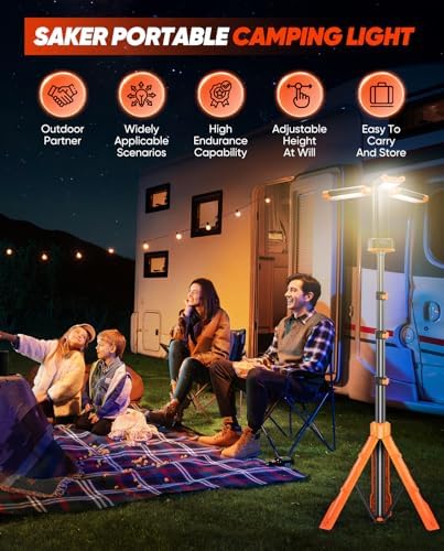 Portable Camping Light with Stand 20000mAh 73.2" Work Light LD18, alternate view 2