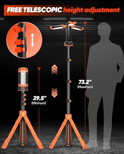 Portable Camping Light with Stand 20000mAh 73.2" Work Light LD18, alternate view 4