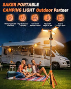 Portable Camping Light with Stand Work Light 12000mAh with Remote, alternate view 2