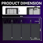 Portable DJ Booth, Foldable DJ Table Stand with Light Stand White & Black Scrim, Adjustable DJ Facade Booth, alternate view 4