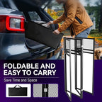 Portable DJ Booth Table, Foldable DJ Table Stand with White & Black Scrim, Adjustable D J Facade Station Metal, alternate