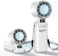 Portable Fan, Mini Fan, Personal Fan with Turbo & Ice Cooling, White in White