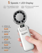 Portable Fan, Mini Fan, Personal Fan with Turbo & Ice Cooling, White in White, alternate view 4