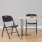 Portable Folding Plastic Chair, Events Seating, Easy to Store, 350-Pound Capacity, Black, 2-Pack in Black, alternate view 2