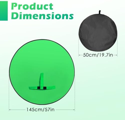 Portable Green Screen Chair, 57 in Double-Sided Chroma Key, alternate view 2