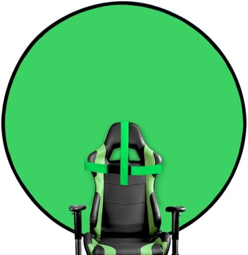 Portable Green Screen Chair, 57 in Greenscreen Backdrop with Stand Double Sided Foldable Green Background