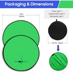 Portable Green Screen Chair, 57 in Greenscreen Backdrop with Stand Double Sided Foldable Green Background, alternate view 3
