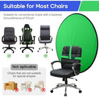 Portable Green Screen Chair, 57 in Greenscreen Backdrop with Stand Double Sided Foldable Green Background, alternate view 6