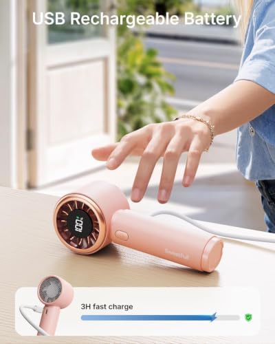 Portable Handheld Fan, Mini Rechargeable Personal Hand Fan, alternate view 6