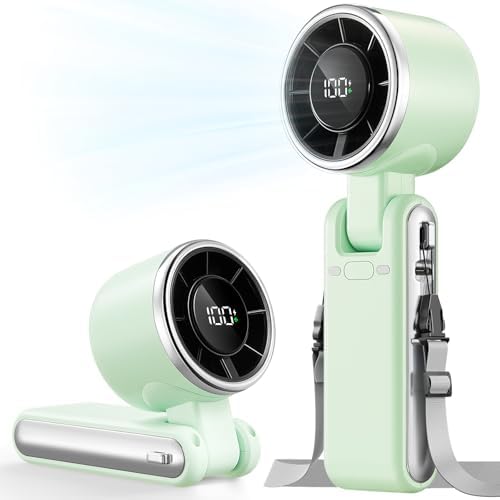 Portable Handheld Turbo Fan - 5 Gear High Speed 4000mAh Rechargeable Mini Personal Hand Fan Blow Cold Air