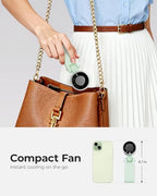Portable Handheld Turbo Fan - 5 Gear High Speed 4000mAh Rechargeable Mini Personal Hand Fan Blow Cold Air, alternate view 6