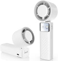 Portable Handheld Turbo Fan - Foldable Mini Fan with Air Turbo Tech, 1-199 Speed Adjustment, 20H Runtime, LED
