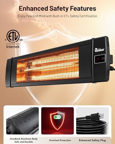 Portable Infrared Indoor and Outdoor Space Heater for Patio, Garage, Commercial & Residential With Remote, alternate view 3