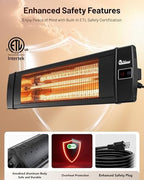 Portable Infrared Indoor and Outdoor Space Heater for Patio, Garage, Commercial & Residential With Remote, alternate view 3