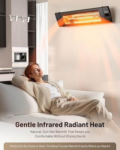 Portable Infrared Indoor and Outdoor Space Heater for Patio, Garage, Commercial & Residential With Remote, alternate view 6