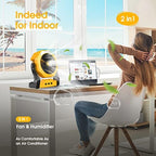 Portable Misting fan, 8-Inch Cooling Mist Fans, [8-35Hrs] USB Rechargeable Battery Powered Fan with Mister, alternate view 5