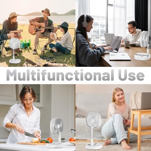 Portable Oscillating Pedestal Fan with Romote, 4 Speed 120° Telescopic Rotation Foldable Standing Collapsible, alternate view
