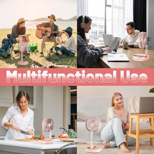 Portable Oscillating Pedestal Fan with Romote, 4 Speed 120° Telescopic Rotation Foldable Standing Collapsible, alternate view