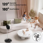 Portable Oscillating Pedestal Fan with Romote, 4 Speed 120° Telescopic Rotation Foldable Standing Collapsible, alternate view