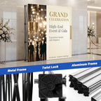 Portable Pop Up Display Stand 7.5FT x 7.5FT, Metal Frame Tension Fabric Backdrop Support with Sandbags, Space, alternate view
