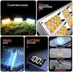 Portable Rechargeable LED Work Light with Tripod Stand, 10000mAh Battery Powered Dimmable Cordless Megnetic, alternate view 5