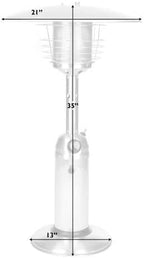Portable Tabletop Patio Heater, 11000BTU, Propane Outdoor Heater, Variable Control, Anti-tilt Protection, alternate view 2