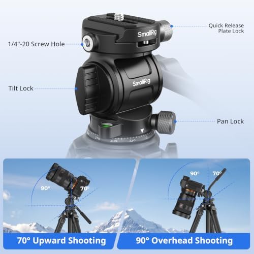 Portable Travel Video Tripod, Carbon Fiber Compact Tripod for Outdoor Photography, 5kg Load, Fluid Head with, alternate view