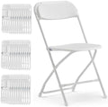 Portable White Plastic Chair 30 Pack Folding Chairs for Parties