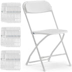 Portable White Plastic Chair 30 Pack Folding Chairs for Parties