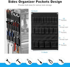 Power Tool Organizer Cart with Charging Station, 10 FT Cord, Black in Black, alternate view 4