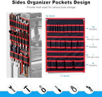 Power Tool Organizer Cart with Charging Station, 10 FT Cord, Red in Red, alternate view 4